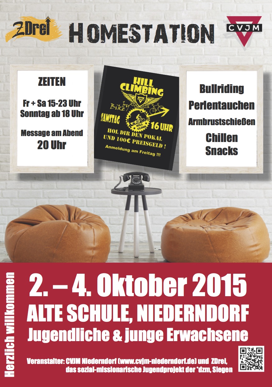 Oktober 2015: Jugendtage des CVJM Niederdorf und der DZM