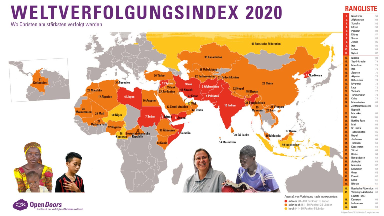 Weltverfolgungsindex 2020: Open Doors informiert